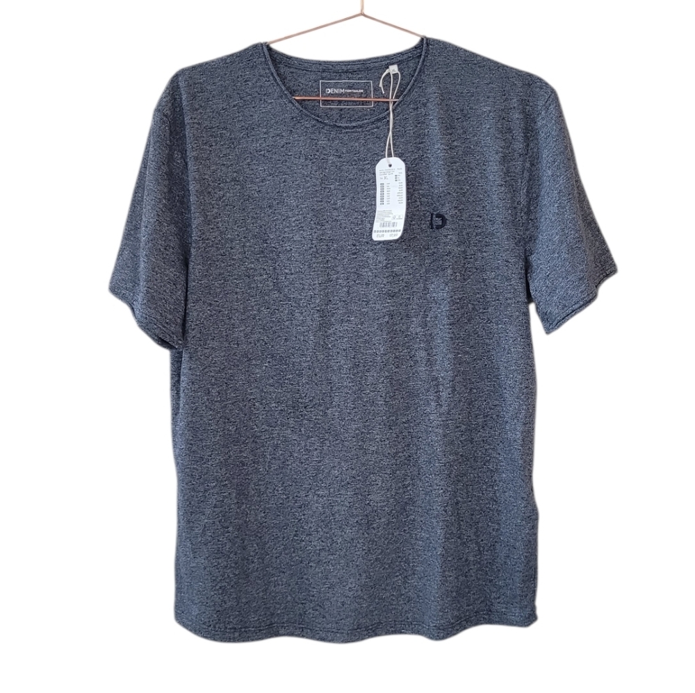Tom Tailor Denim Open Edge Melange Basic Fit T Shirt Size XL